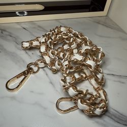 White And Gold Crossbody Chain strap