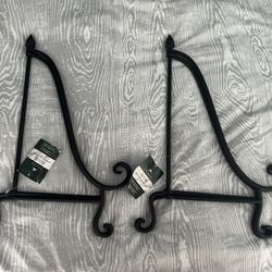 2 Wrought Iron Display Easels 