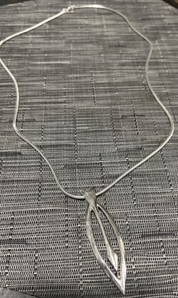 Vintage Signed Monet Silver-Toned Snake Chain Necklace
