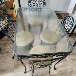 Wrought Iron Patio Furniture Dining Set