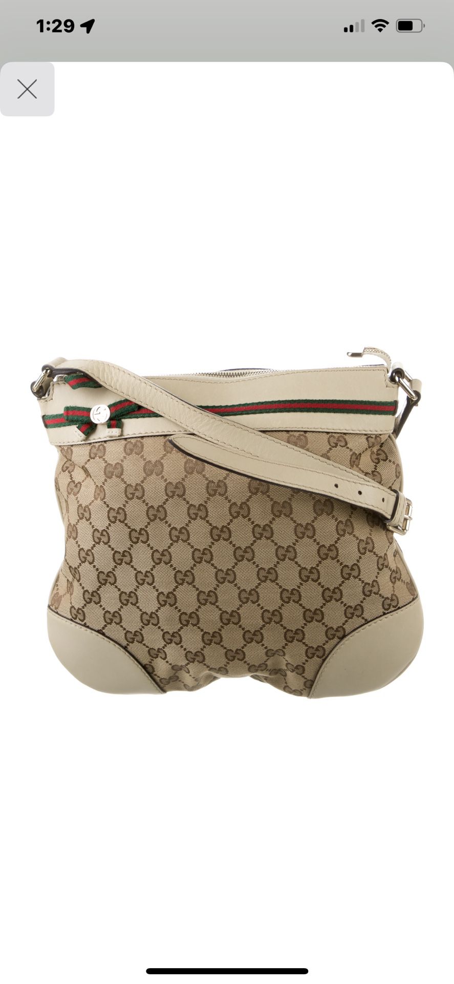 Gucci Canvas Mayfair Messenger Crossbody Bag
