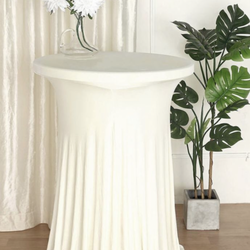 White expanded tablecloth