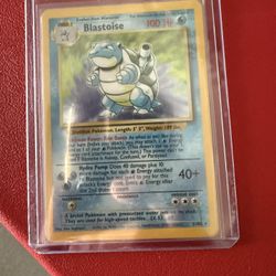 Vintage Pokemon Cards Base Set Blastoise 