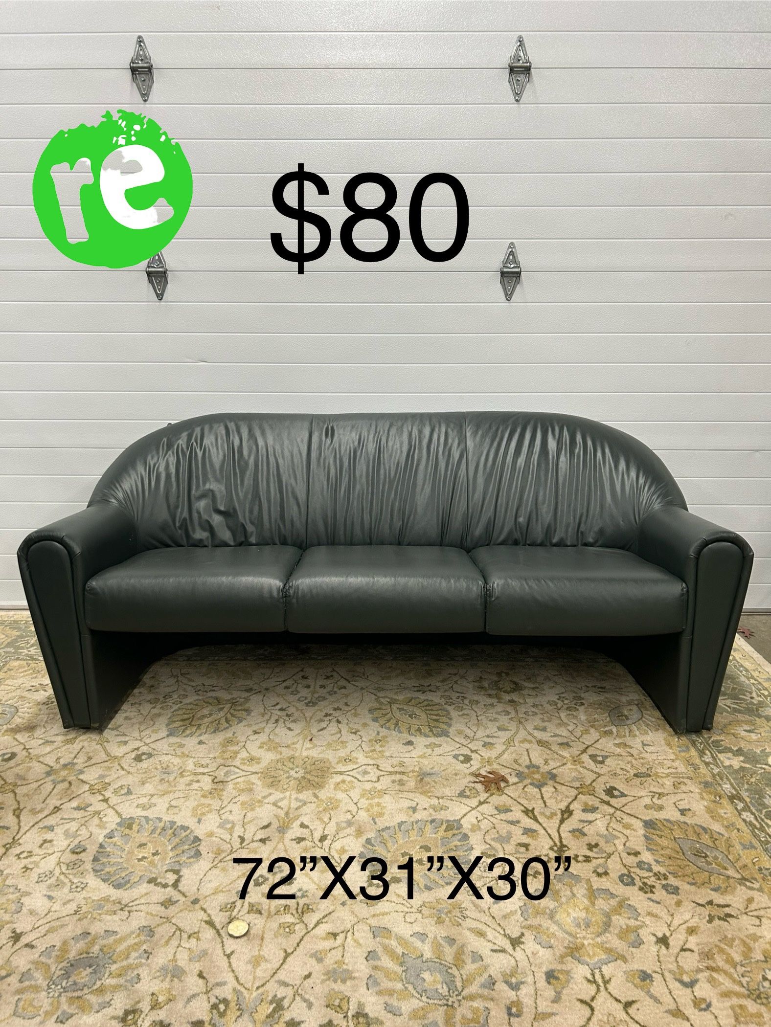 Leather 3 Seater Sofa