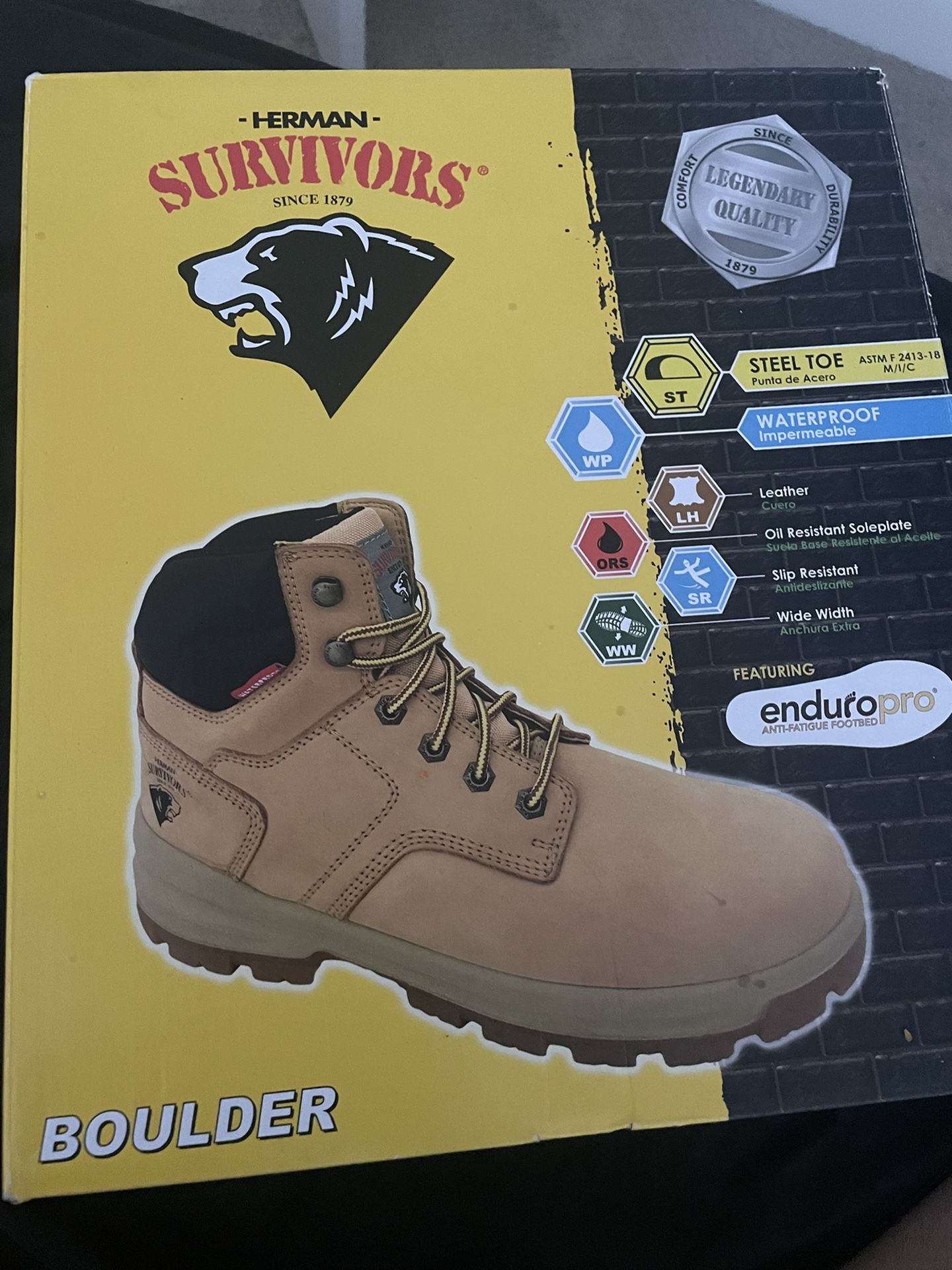 Size 6 steel toe work boots