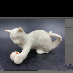 Lenox Vintage White Cat Figurine 