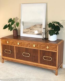 Vintage Mcm Thomasville Lowboy Dresser / Credenza