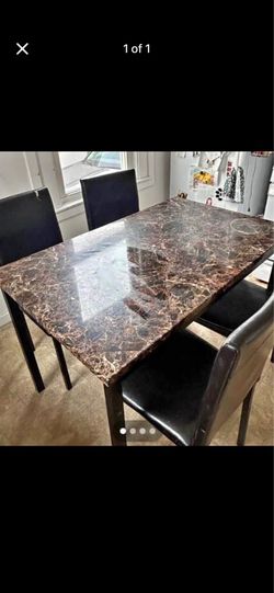 Beautiful black marble table