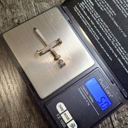 10k Yellow Gold 0.55ctw Diamond Nails Cross Pendant (5 grams - 2 inches) 👉 $600 • Will Trade For Real 10k or 14k gold Jewelry.