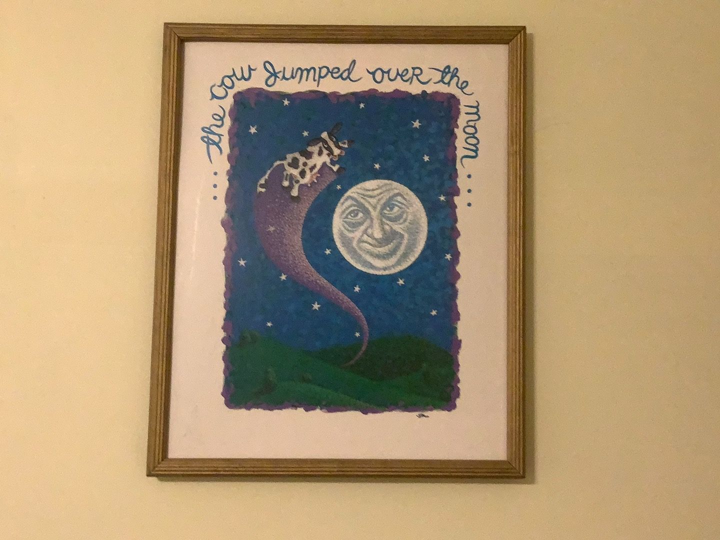 Nursery Wall Art The Cow Jumped Over The Moon