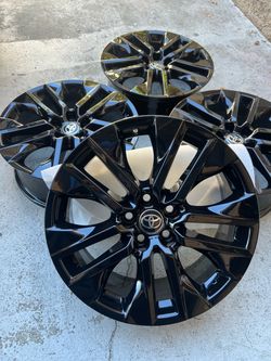 Toyota rav4 rims 19” OEM Factory Wheels Rines new gloss black powder coated ( exchange available )( Cambio Disponible )