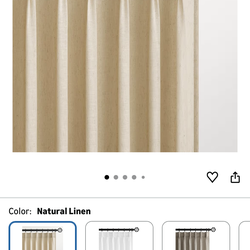 Curtain 72 inches long 2 panels set