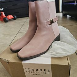 Journee Collection Pink Boots 7 1/2