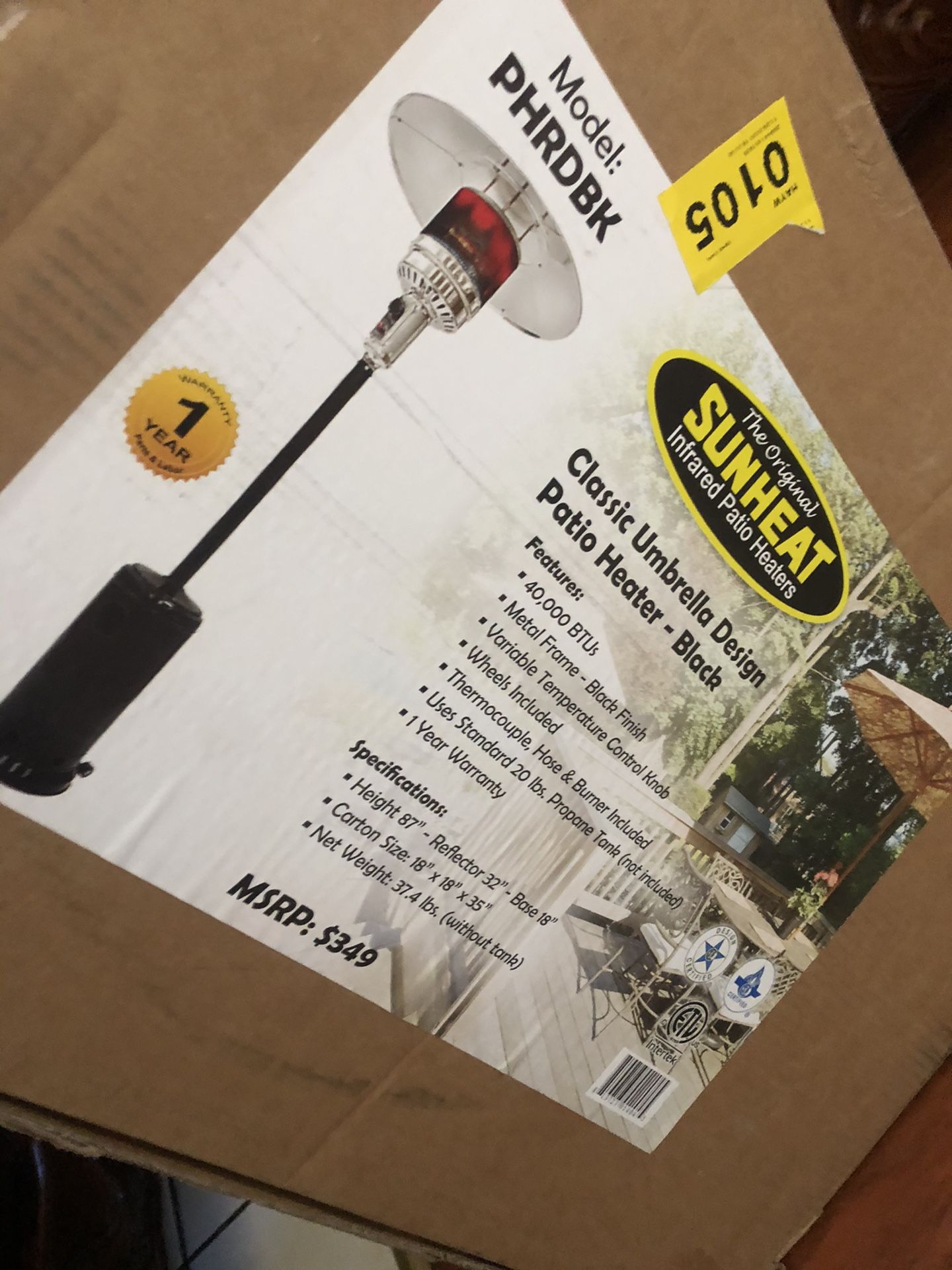 41,000 BTU Propane Patio Heater Home & Garden