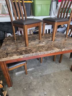 Dinner Table. Set Of 6 Chairs