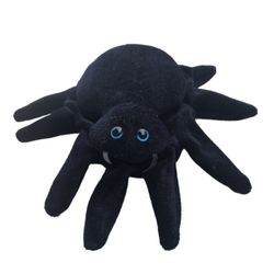 Vintage Folktails By Folkmanis Black Itsy Bitsy Spider Plush Hand Puppet 
