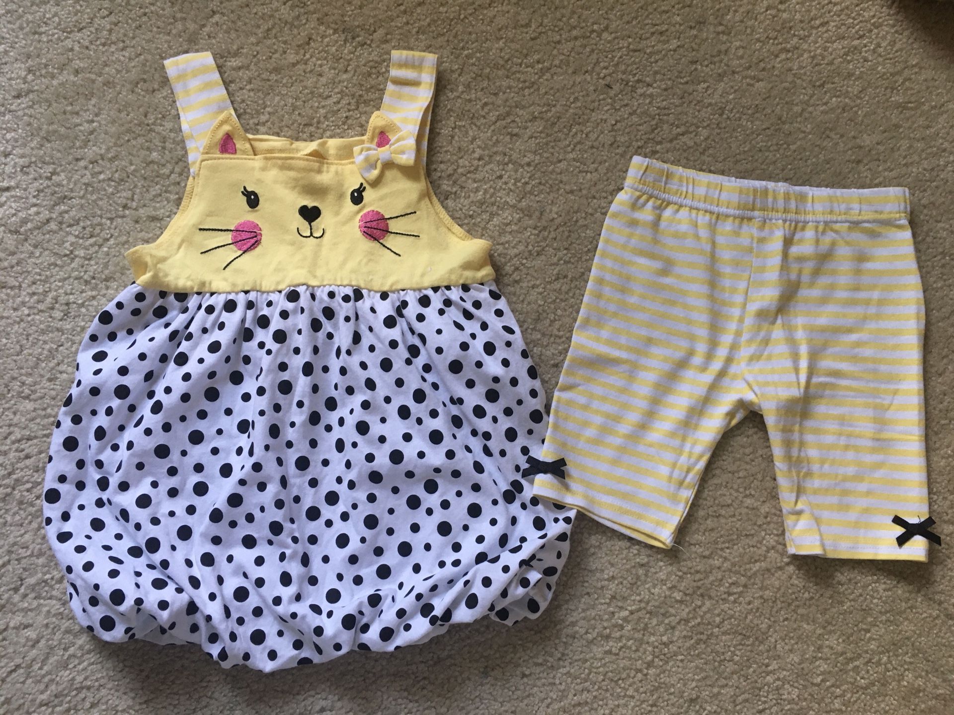 NWOT kitten outfit set size 6X