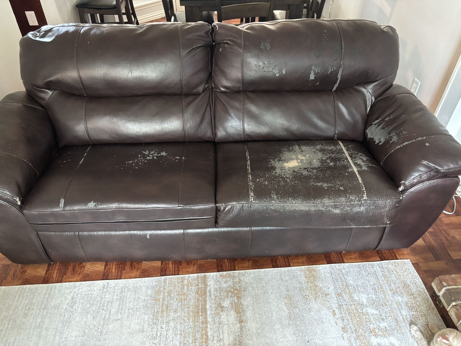 Faux Leather Sofa Bed