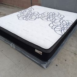 🟦New Mattress In A Plastic Sealed 🟦king Size Pillow Top 12" Thick $320 