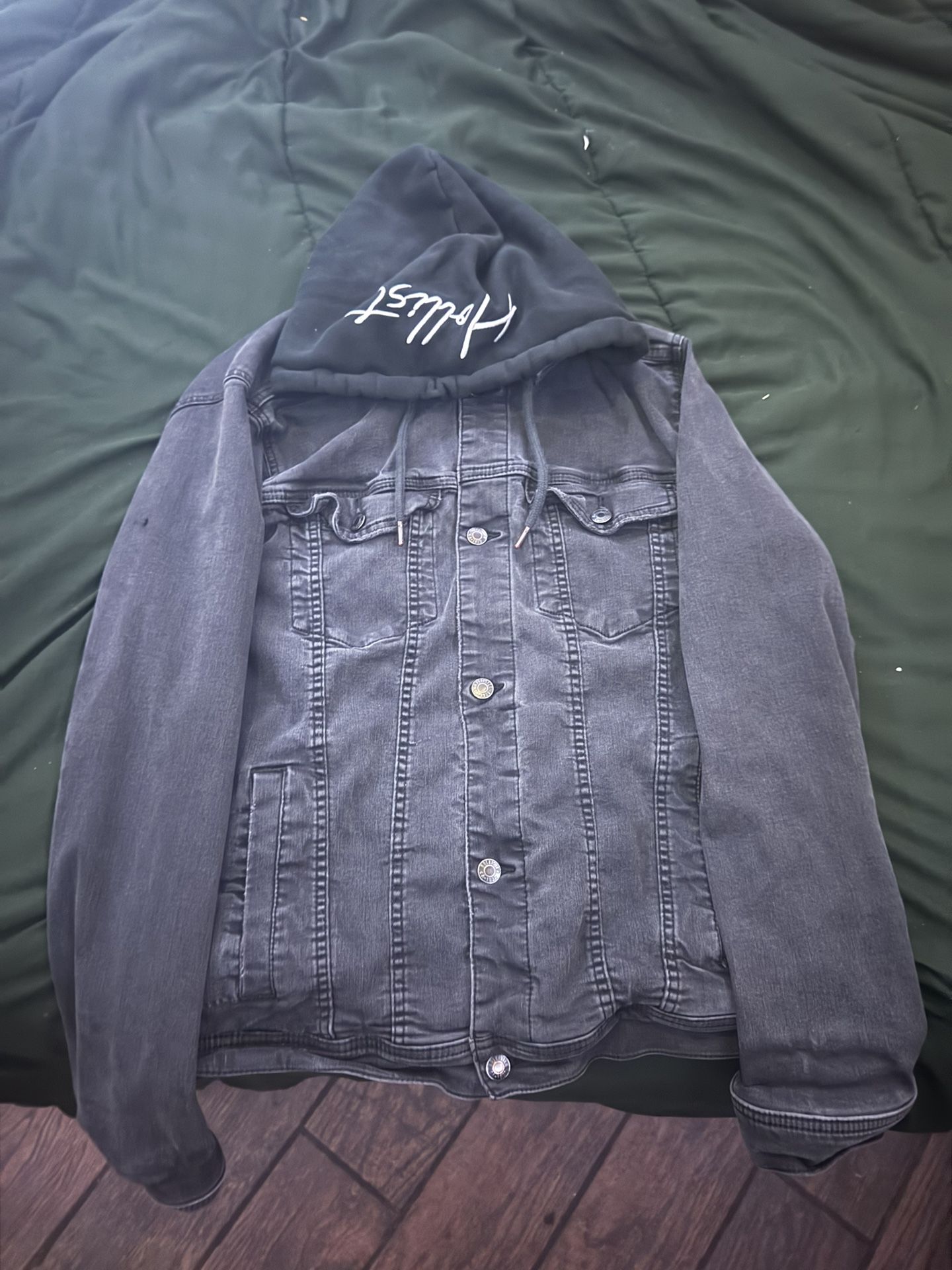 Dark Jean jacket hoodie