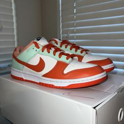 Nike Dunk Low By You Mens 11 Orange/ Mint 222 Rare ! 1/1 exclusive 2022 FN0569