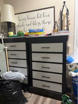 Matching 5 draw dressers