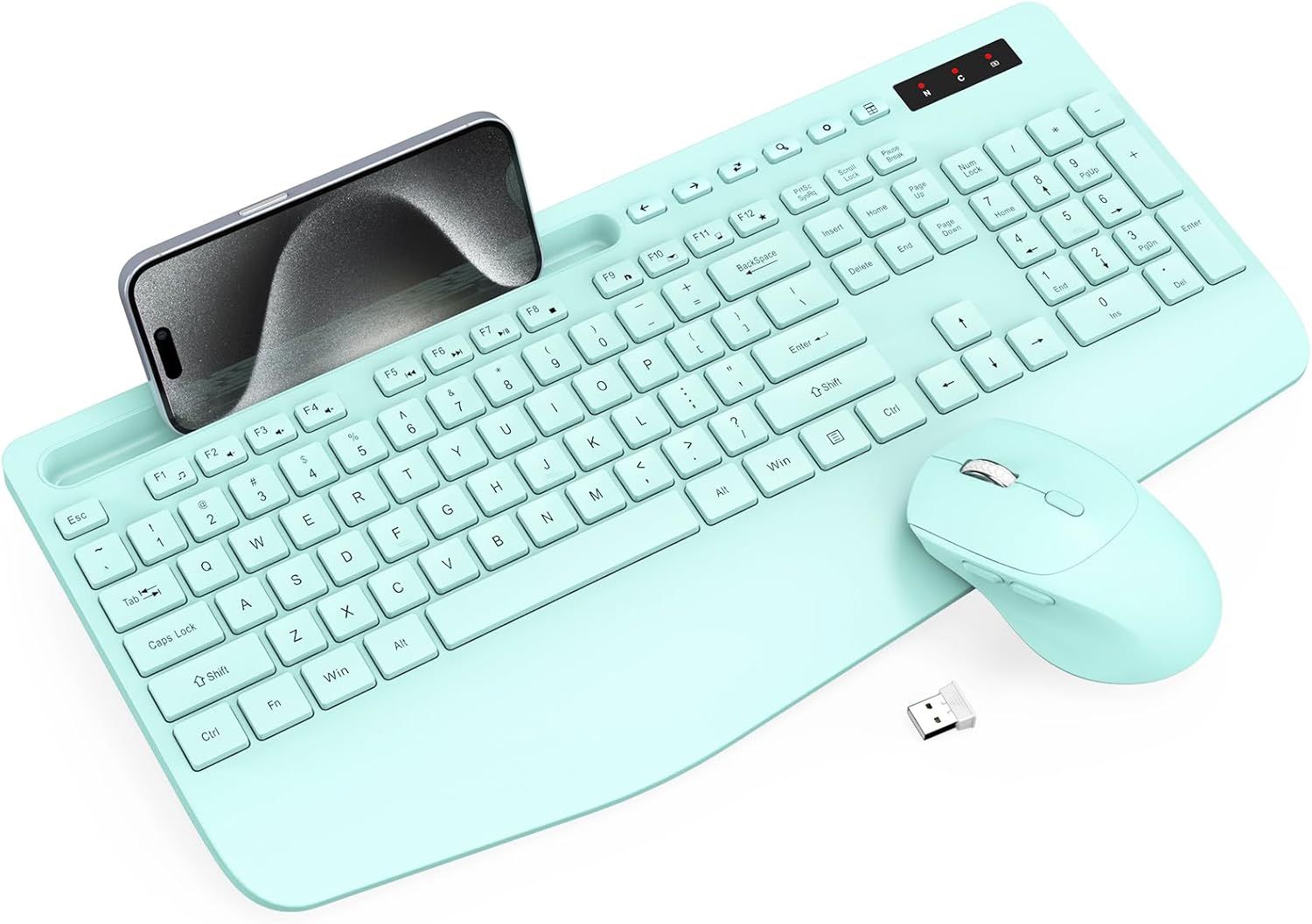 NEW Full-sized Wiress Keyboard & Mouse Combo (Mint Green color)