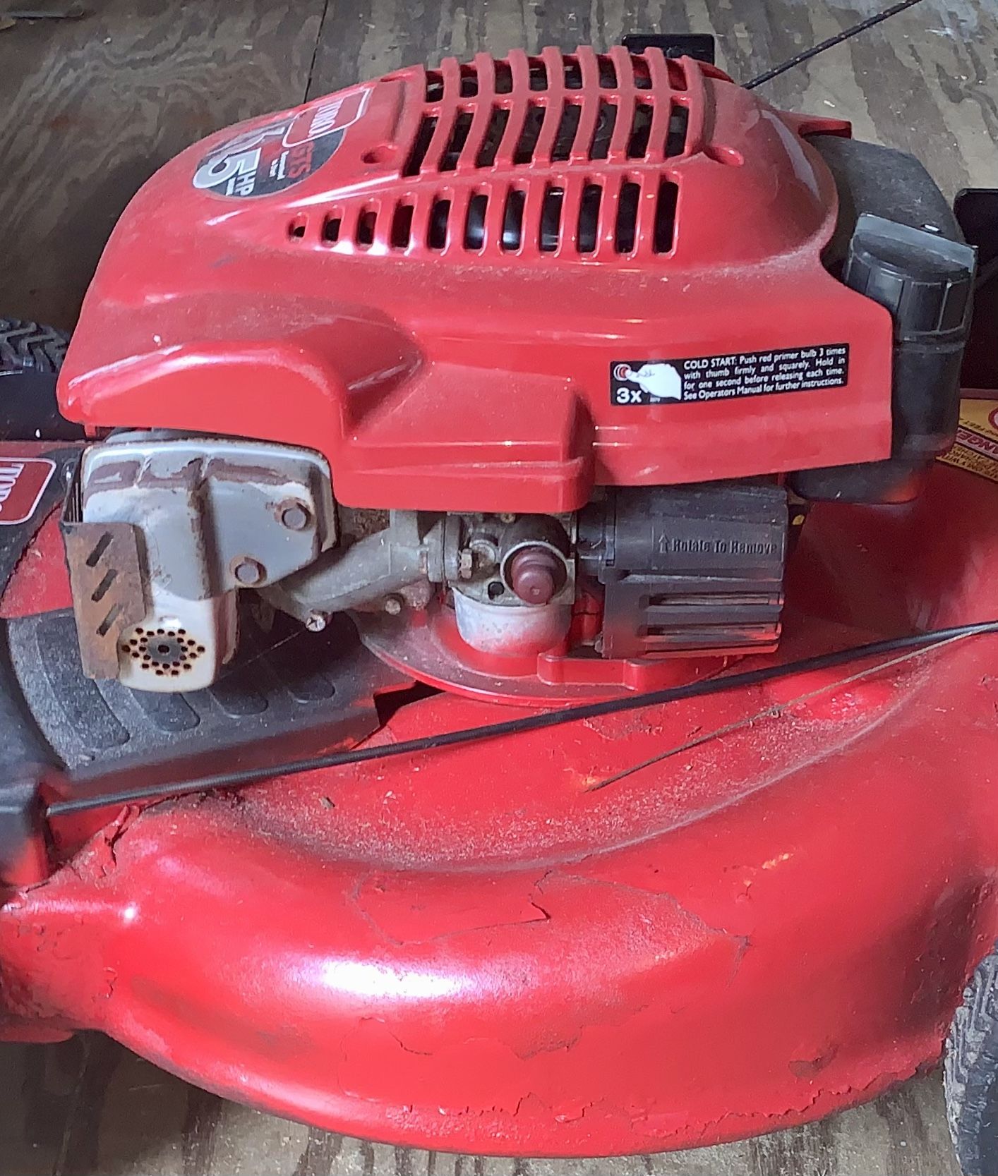 TORO 6.5hp Self Propelled Lawn Mower ASIS Needs Carburetor Rebuild
