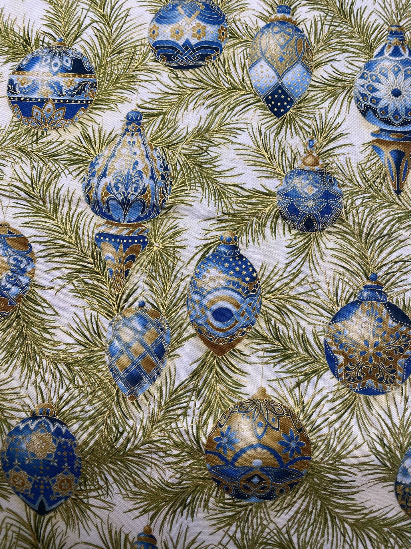 OOP Robert Kaufman Holiday Flourish Christmas Cotton Fabric 1 Yd
