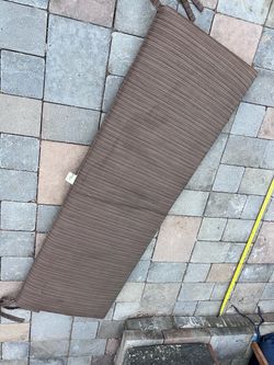 1x  brown with stripes chaise chair cushions (gold crest brand)  Located in concord  Some stains (easily cleaned ) No rips or tears  Measures:  54” lo