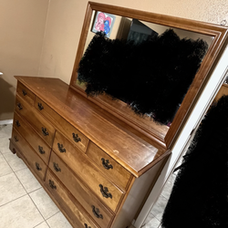 Dresser with mirror