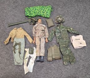 GI Joe and clothes and accessories.