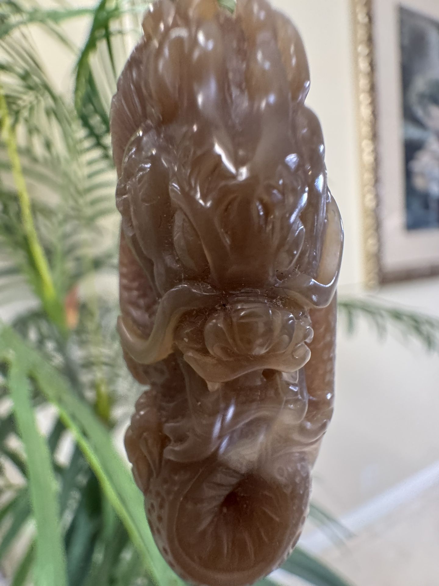 Natural Hetian Dragon Jade Pendant