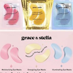 Grace & Stella energizing gold eye masks.
