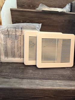White Bathroom Exhaust Fan Grille Covers