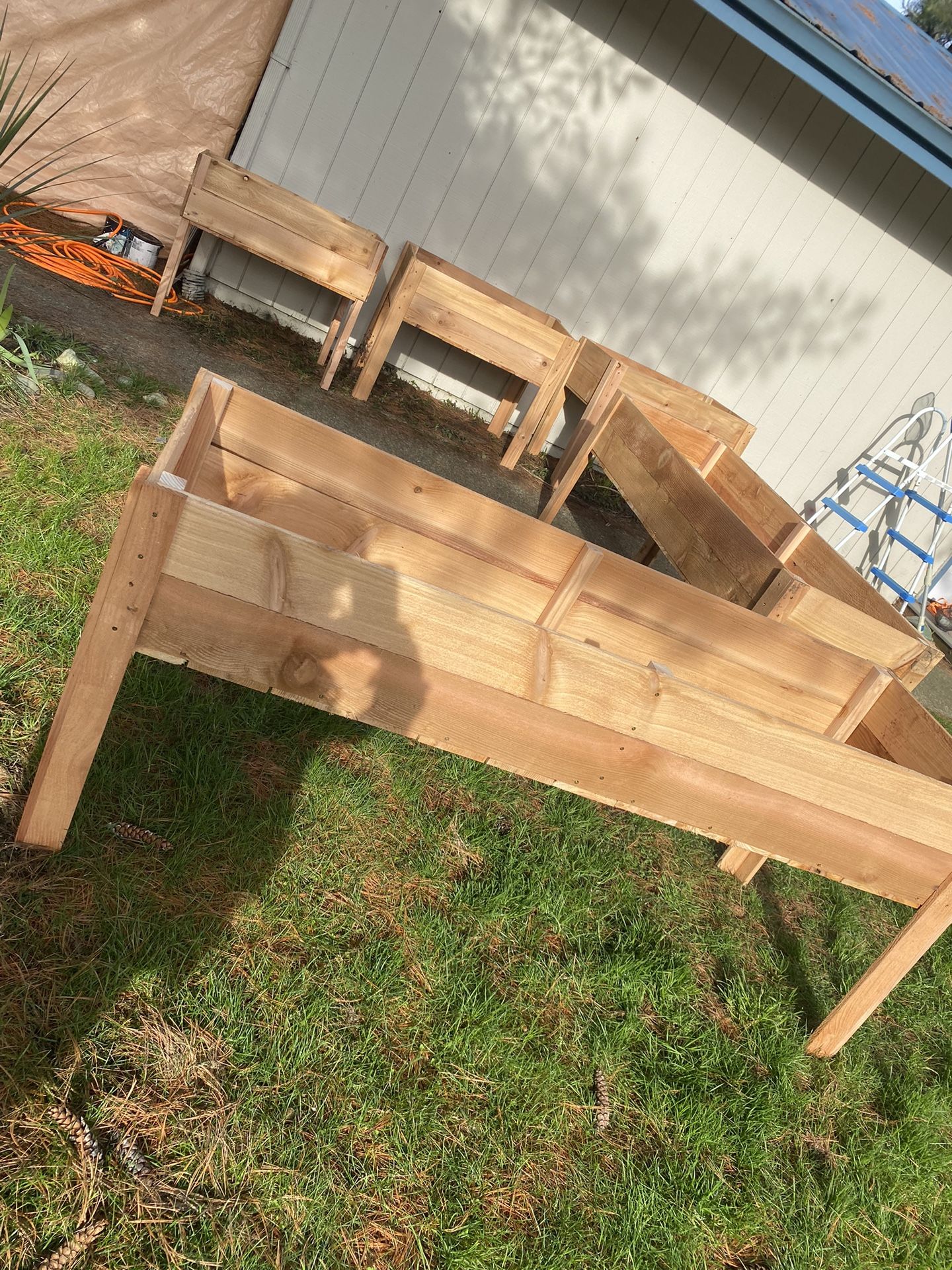 Raised Cedar Garden Box Planters.