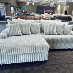 New Grey Oversized Sectional Couch