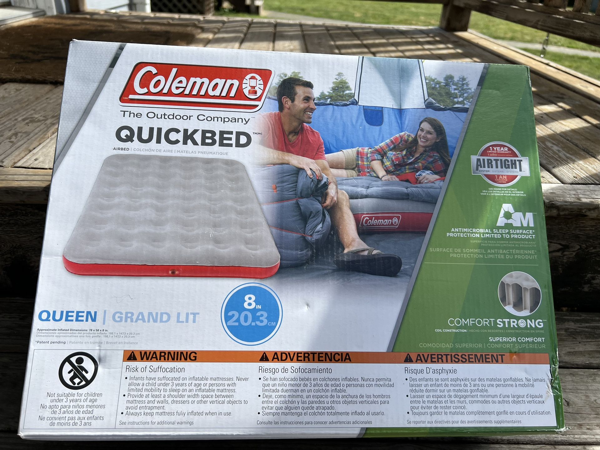 Coleman Quickbed Air Mattress Queen New