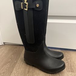 Size 7 Women’s Tommy Hilfiger Tall Black Rain Boots