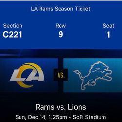 Rams vs Lions - Sun Dec 14