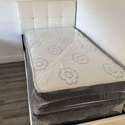 Twin Size Bed Frame New In The Box With Mattress All New Furniture Free Delivery Free Installation 