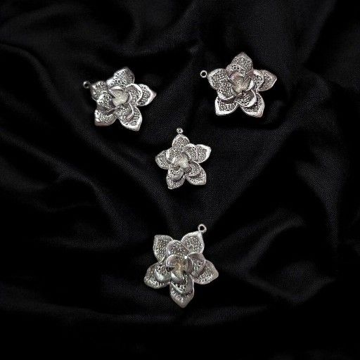 Silver Flower Pendants