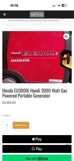 Honda eu 3000 i  hands