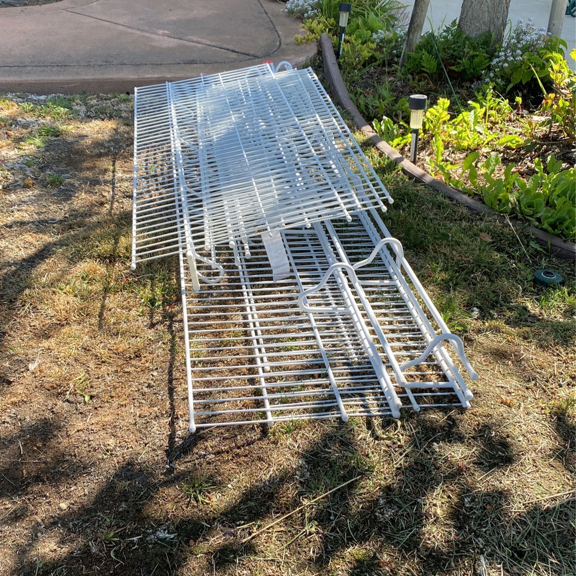 Metal Rack Shelf’s 2   8ft Long Shelfs With Hardware 