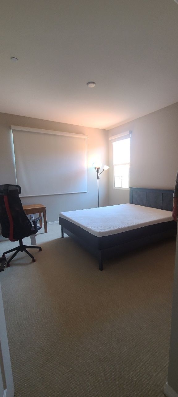 Queen mattress and headboard with frame