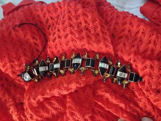 Gorgeous Bracelet With Blk and Goldstone's 