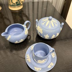 Wedgwood Blue Jasperware Tea Set