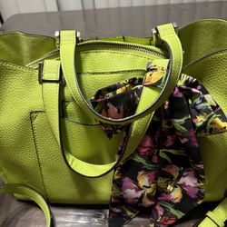 Steve Madden Lime Green  Leather CrossBody Purse 