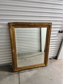 Large Ornate Gold Vintage Wall Mirror – Baroque/Rococo Style