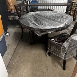 All Wood Kitchen Table With 4 Chairs 